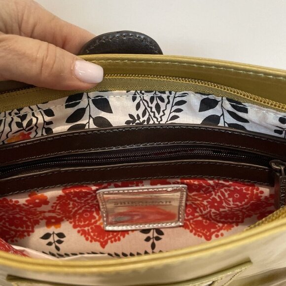 Shiraleah Chicago Harper Clutch Handbag Purse Mustard Yellow Vegan Leather NWT - Picture 13 of 15